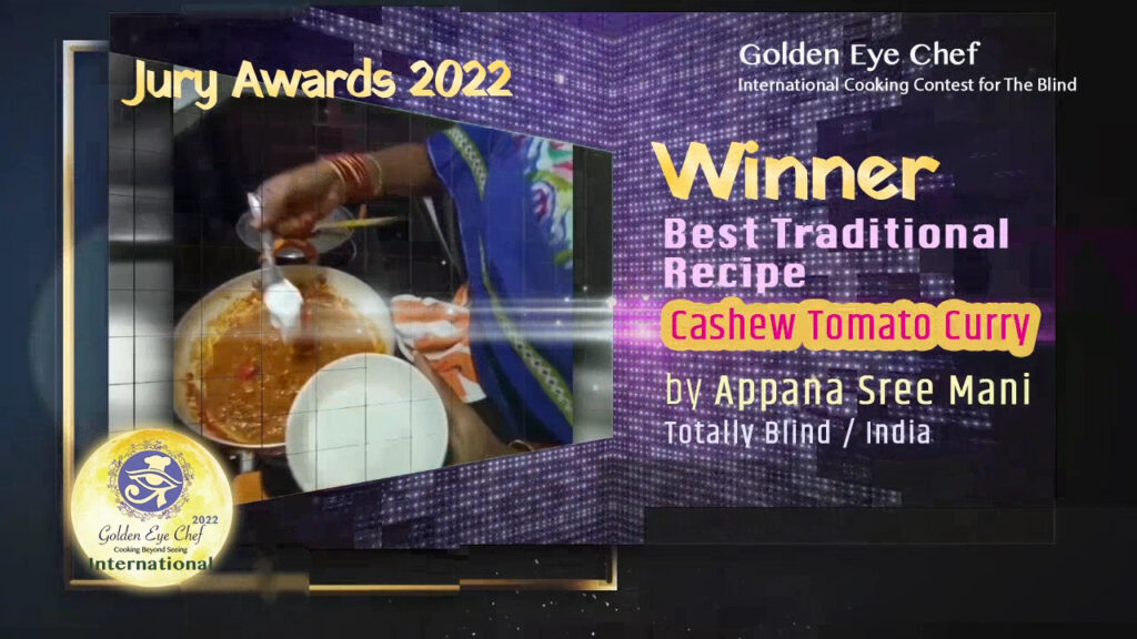Jury Awards - Best Traditional Recipe - Totally Blind / Golden Eye Chef 2022